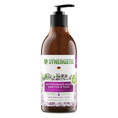 Изображение товара Жидкое мыло Synergetic Цветущий инжир и лотос 380 мл для рук и тела Изображение товара Жидкое мыло Synergetic Цветущий инжир и лотос 380 мл для рук и тела