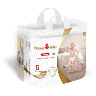 Изображение товара Подгузники-трусики Mommy Baby Размер 5 (12-19 кг) 40 шт