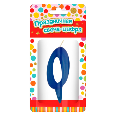 Изображение товара Свеча на торт ND Play Тортик цифра 0 для Дня рождения