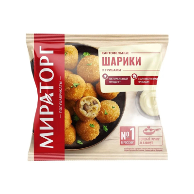 Изображение товара Шарики Мираторг картофельные с грибами, 350 г
