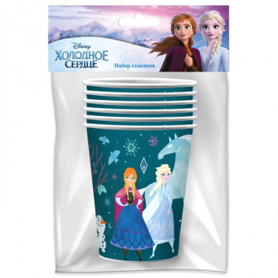 Изображение товара Стаканы бумажные Frozen 250 мл 6 шт в ассортименте