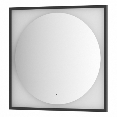 Изображение товара Зеркало Defesto Еclipse 80х80 18W черная рама, с LED-подсветкой, ИК выключатель, нейтральный свет DF 2223R