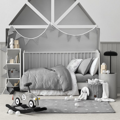 Изображение товара Комплект постельного белья Kids by togas baby антрацит 3 предмета Изображение товара Комплект постельного белья Kids by togas baby антрацит 3 предмета