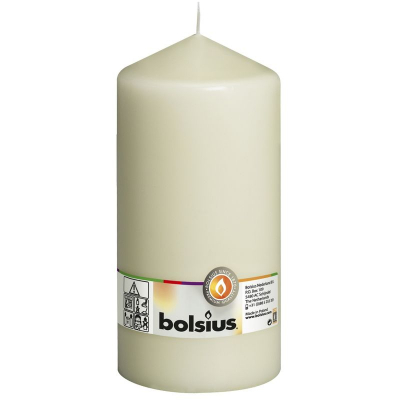 Изображение товара Декоративная свеча Bolsius Ivory 20х10 см, настольная, парафин