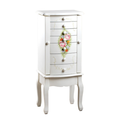 Изображение товара Комод-шкатулка Glasar для украшений 41х32х95 см белый мультиколор