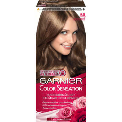 Изображение товара Краска Garnier Color Sensation 6.0 110 мл Роскошный Темно-русый (C4091600)