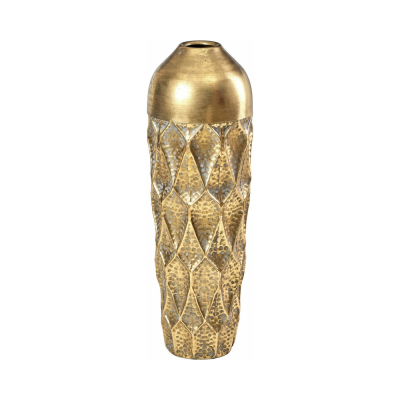 Изображение товара Ваза Glasar Эфиопия 25х25х75 см из железа золотистого цвета