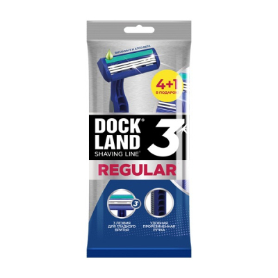 Изображение товара Бритва одноразовая Dockland Regular 3, 5 шт