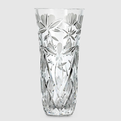 Изображение товара Ваза для цветов Неман из хрусталя 26 см, ручная работа, Беларусь