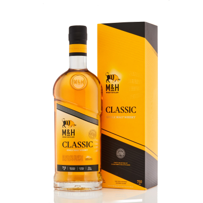 Изображение товара Виски M&H Classic односолодовый 0.7л в подарочной упаковке Израиль Изображение товара Виски M&H Classic односолодовый 0.7л в подарочной упаковке Израиль