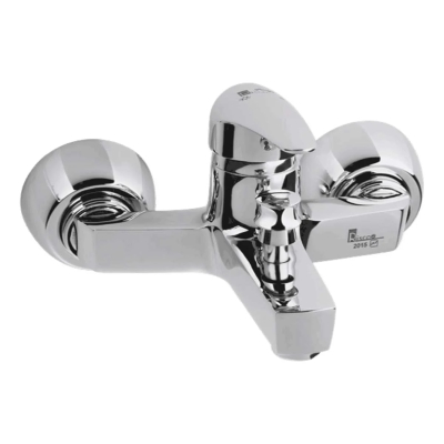 Изображение товара Смеситель Risco Aida для ванны однорычажный никель-хром 150 см шланг