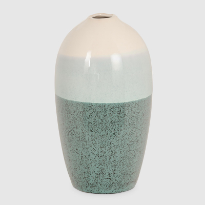 Изображение товара Фарфоровая ваза для цветов Eurasia Group зеленая 12.5х12.5х23 см