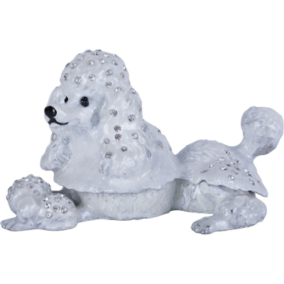 Изображение товара Шкатулка Glasar со стразами Пудель 10х6х6 см