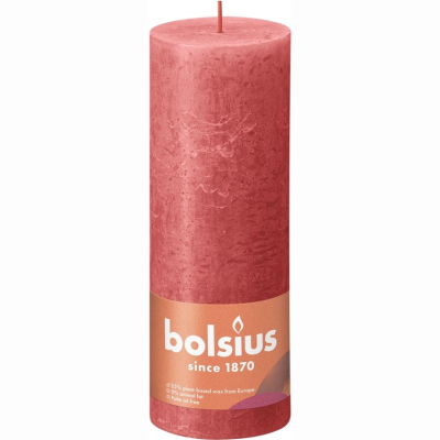 Изображение товара Свеча Bolsius Rustic Shine цветуще-розовая, 19х6,8 см