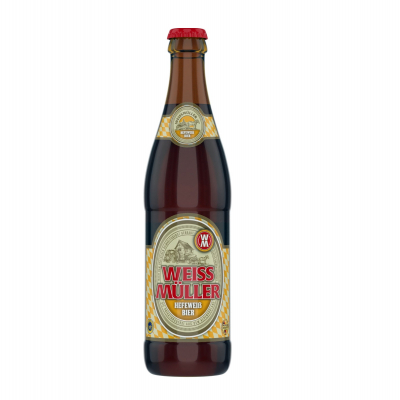 Изображение товара Пиво светлое нефильтрованное "WeissMuller" Hefeweissbier 5,3% 0.5 л