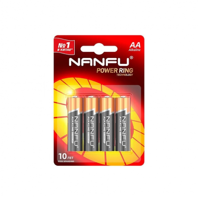 Изображение товара Батарейки Nanfu AA 4 шт щелочные с высокой емкостью и длительным сроком хранения Изображение товара Батарейки Nanfu AA 4 шт щелочные с высокой емкостью и длительным сроком хранения