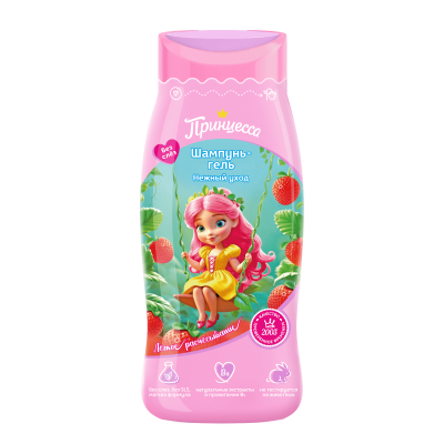 Изображение товара Шампунь-гель Принцесса нежный уход 250 мл для ежедневного ухода и гигиены