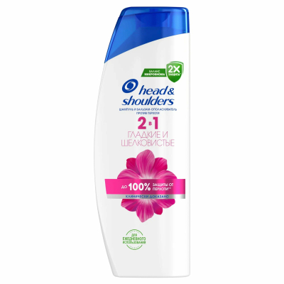 Изображение товара Шампунь-бальзам Head & Shoulders против перхоти 2в1 гладкие и шелковистые 360 мл