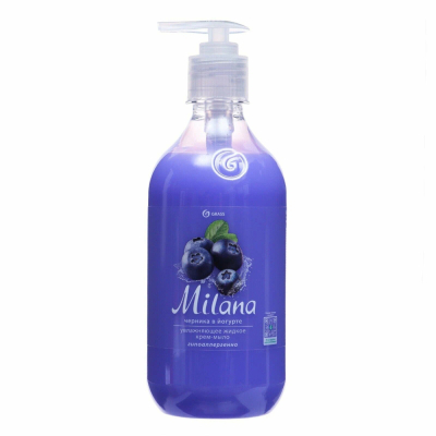 Изображение товара Крем-мыло Milana жидкое черника в йогурте 500 мл для рук и тела