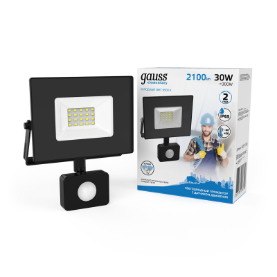 Изображение товара Прожектор светодиодный Gauss Elementary LED 30W 2100lm IP65 Изображение товара Прожектор светодиодный Gauss Elementary LED 30W 2100lm IP65