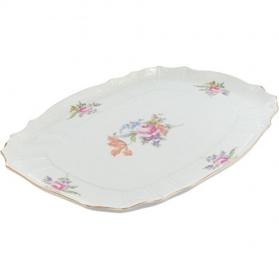 Изображение товара Поднос Bernadotte Мейсенский букет 40 см из фарфора с золотым декором Изображение товара Поднос Bernadotte Мейсенский букет 40 см из фарфора с золотым декором