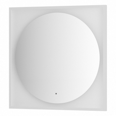 Изображение товара Зеркало Defesto Еclipse 80х80 18W белая рама, с LED-подсветкой, ИК выключатель, теплый свет
