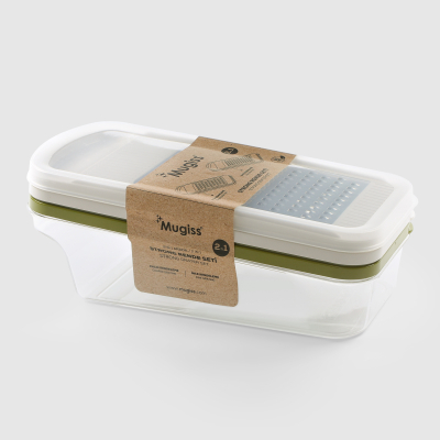Изображение товара Контейнер Mugiss с теркой малый для хранения и нарезки продуктов Изображение товара Контейнер Mugiss с теркой малый для хранения и нарезки продуктов