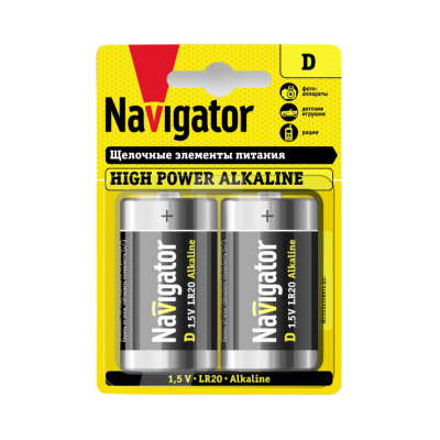 Изображение товара Батарейки Navigator NBT-NE-LR20-BP2