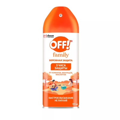 Изображение товара Аэрозоль Off! Family от комаров 157 мл Изображение товара Аэрозоль Off! Family от комаров 157 мл