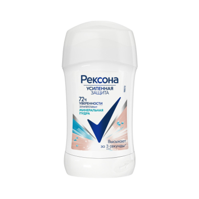 Изображение товара Антиперспирант Рексона Усиленная защита Минеральная пудра 40 мл