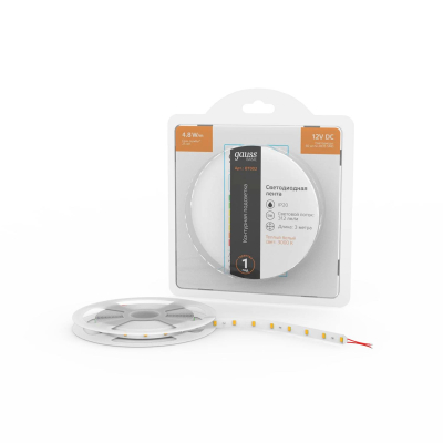 Изображение товара Лента Gauss LED BT002 12V 4,8W 3000K 3 м
