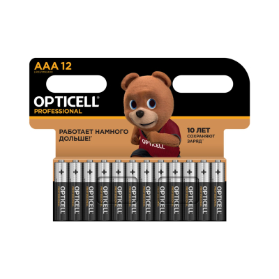 Изображение товара Батарейки Opticell Professional AAA 12 шт щелочные аккумуляторы высокого качества Изображение товара Батарейки Opticell Professional AAA 12 шт щелочные аккумуляторы высокого качества