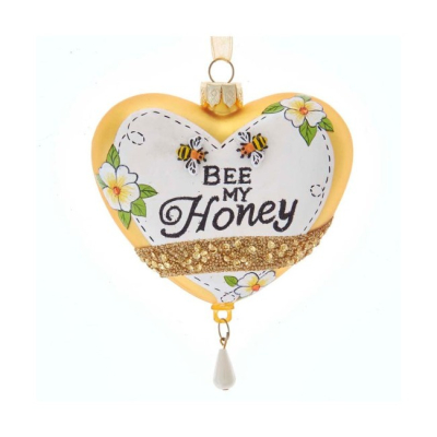 Изображение товара Елочная игрушка Kurt S.Adler bee my honey желтая 9х10 см подвеска