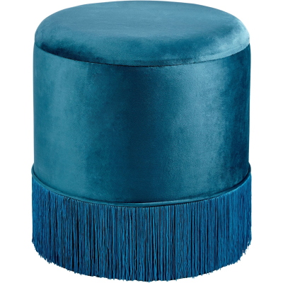 Изображение товара Пуф Glasar с крышкой, синего цвета, 35х35х39 см, мягкий и с отделением для хранения