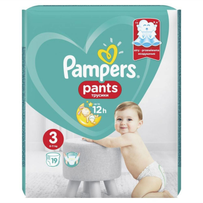 Изображение товара Подгузники-трусики Pampers Pants Midi для детей 6-11 кг (19 шт) Изображение товара Подгузники-трусики Pampers Pants Midi для детей 6-11 кг (19 шт)