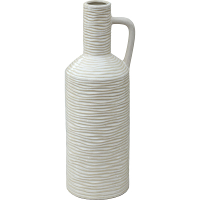 Изображение товара Vaza Glasar с ручкой 15х13х39 см Керамика бежевый стильный дизайн