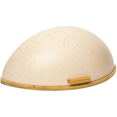 Изображение товара Хлебница деревянная Olaff с крышкой 44x28x20 см бежевая