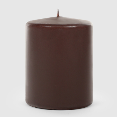 Изображение товара Декоративная свеча Mercury Deco Pillar коричневая 10 см
