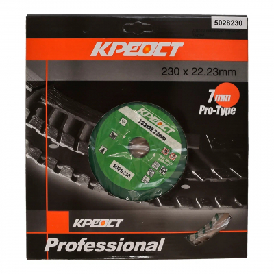 Изображение товара Диск алмазный КРЕОСТ отрезной Turbo 230 мм