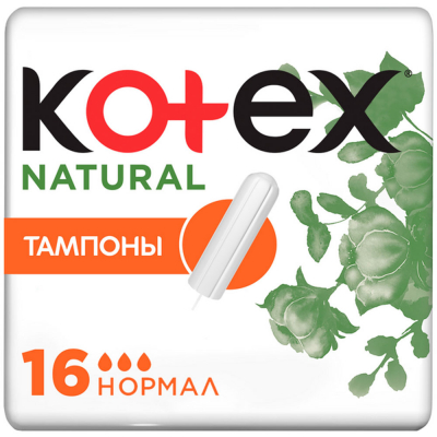 Изображение товара Тампоны Kotex Natural Normal 16 шт - гигиенические средства для женщин Изображение товара Тампоны Kotex Natural Normal 16 шт - гигиенические средства для женщин