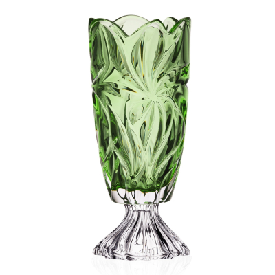 Изображение товара Элегантная зеленая хрустальная ваза Aurum-Crystal Flora 36,5 см