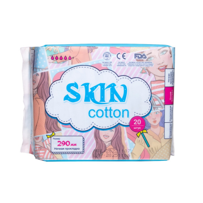 Изображение товара Прокладки Skin cotton ночные 290 мм 20 шт