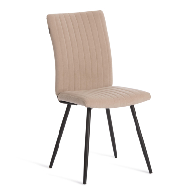 Изображение товара Обеденный стул TC Monte Carlo флок бежевый с черным каркасом 48х55х93 см