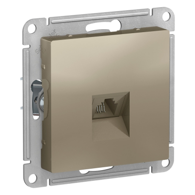 Изображение товара Розетка Шнайдер AtlasDesign телефонная rj11 шампань (ATN000581)