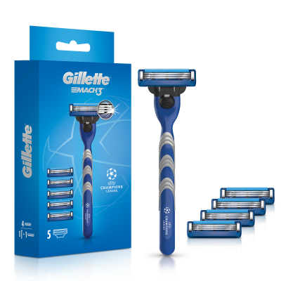 Изображение товара Мужская бритва Gillette Mach3 5 кассет с 3 лезвиями для точного бритья Изображение товара Мужская бритва Gillette Mach3 5 кассет с 3 лезвиями для точного бритья