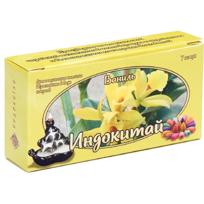 Изображение товара Ароматические конусы Индокитай с обратным потоком дыма, 7 штук Ваниль