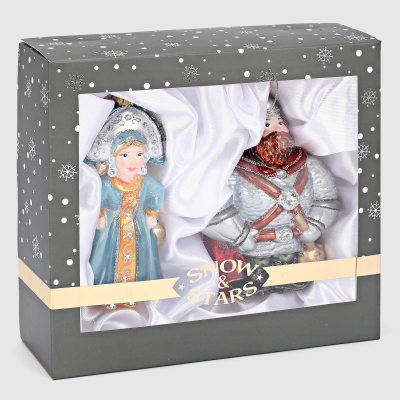 Изображение товара Набор ёлочных игрушек Snow and Stars Царевна и богатырь 2 шт