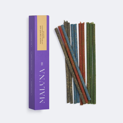 Изображение товара Набор магических свечей MALUNA №22 для преодоления трудностей 12 шт натуральный пчелиный воск