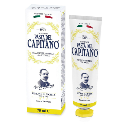 Изображение товара Премиум зубная паста Pasta del Capitano Сицилийский лимон 75 мл с натуральными компонентами
