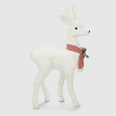 Изображение товара Декоративная фигура James arts олень с шарфом белый 61х30х100 см